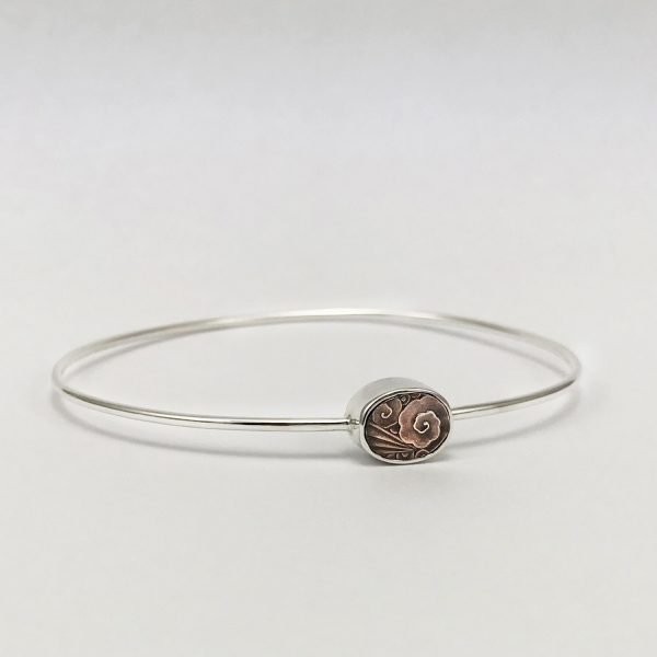 Bracelet en argent avec détail de style Art Déco