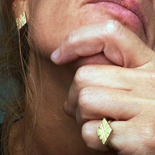 Bague Golden Rhombus