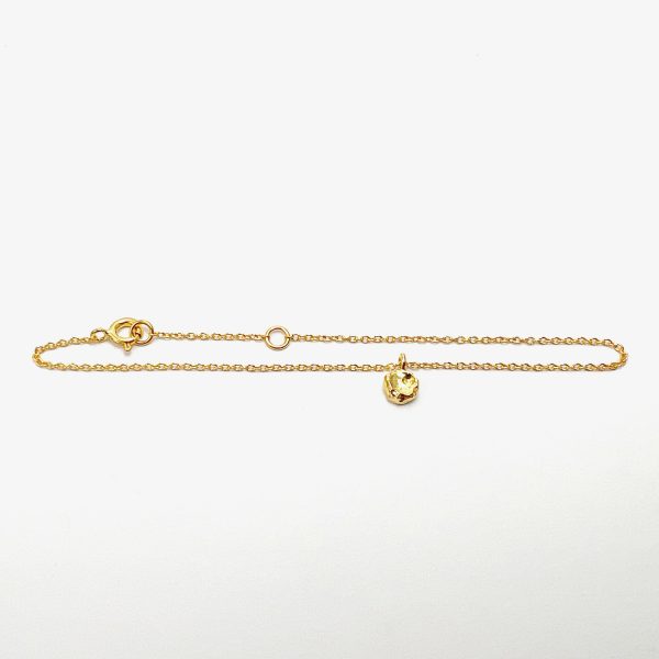 Bracelet fin en or avec détail organique