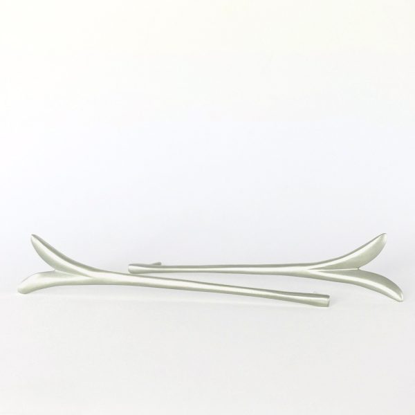 Boucles d’oreilles en argent très longues au design organique stylisé